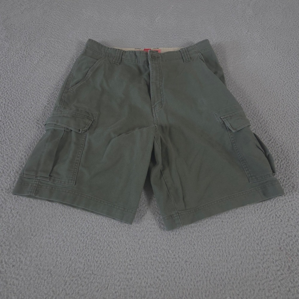 VINTAGE Mossimo Shorts Mens 33 Green Mossissue Cotton Cargo Utility 90s Y2K